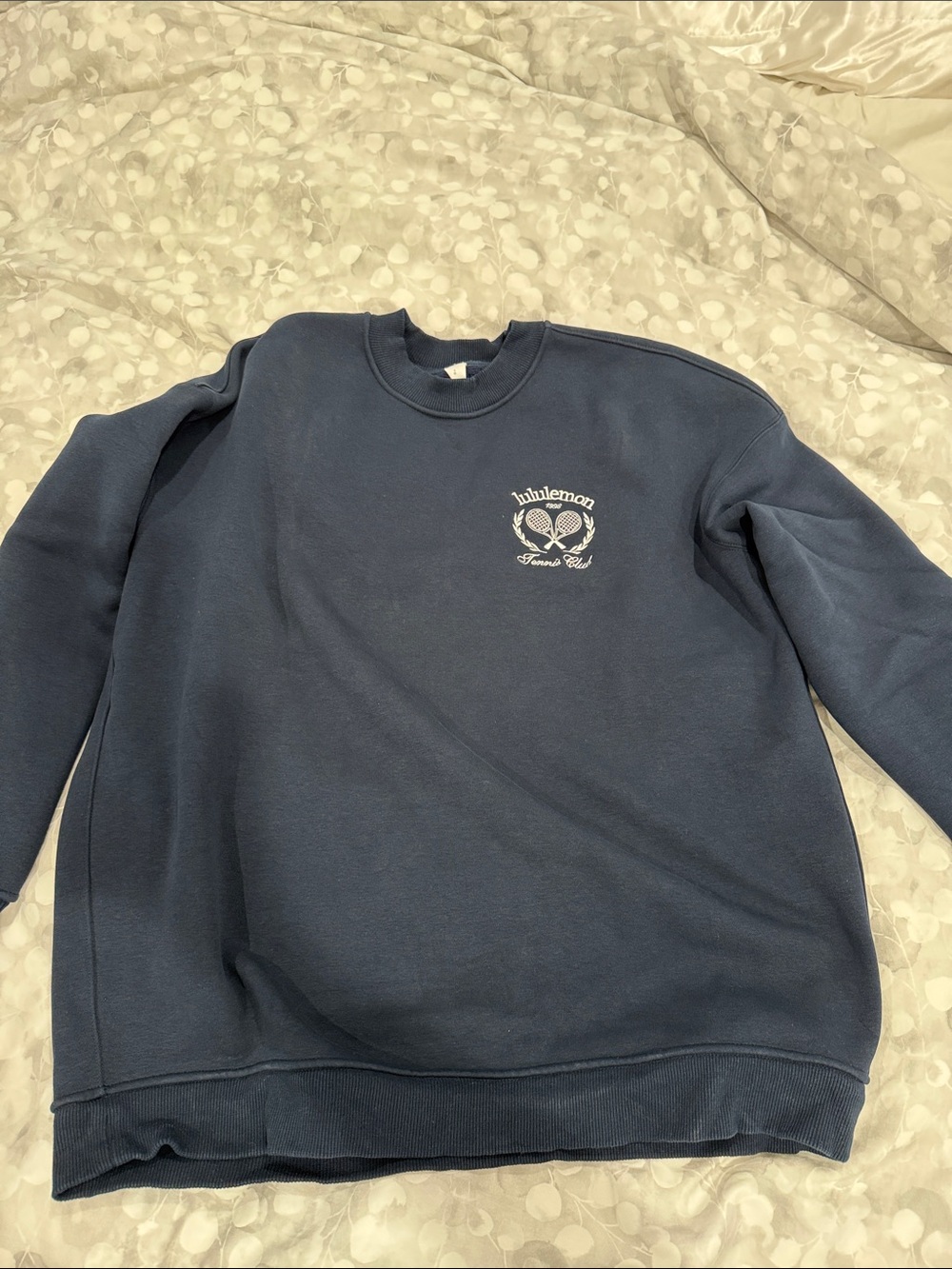 lululemon athletica Men's Navy Crewneck with Chest Logo